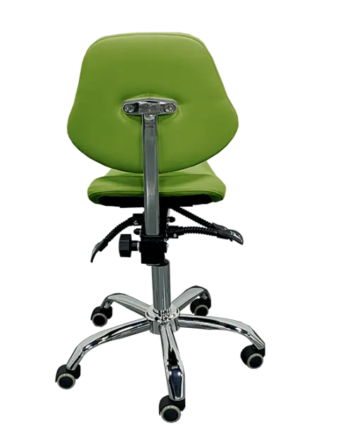 SADDLE 21, pracovní židle sedlová, ekokůže pistáciová